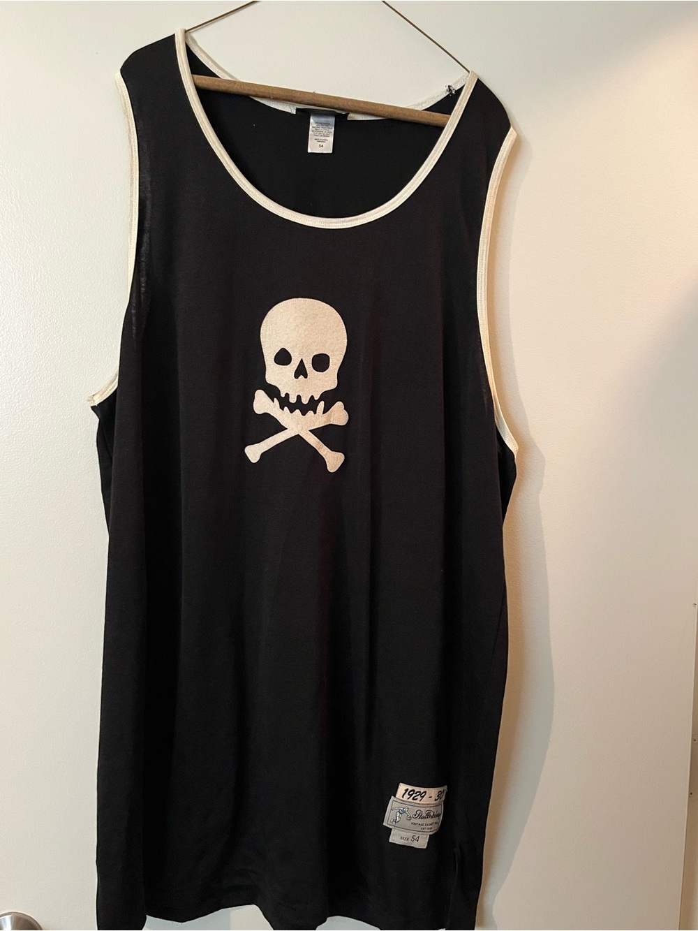 Black Skull & Crossbones Men's Jersey Tank Top